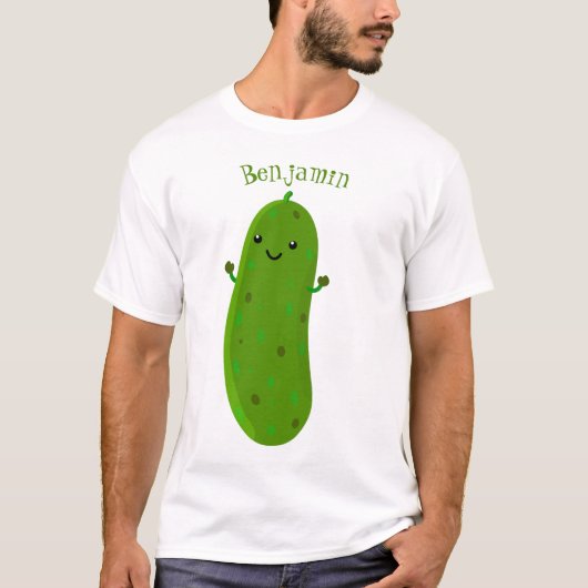 Verfris de gelukkige illustratie van de cartoon pi t-shirt (Voorkant)