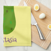 Verfris de gelukkige illustratie van de cartoon pi theedoek (Quarter Fold)