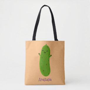 Verfris de gelukkige illustratie van de cartoon pi tote bag