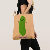 Verfris de gelukkige illustratie van de cartoon pi tote bag (Dichtbij)