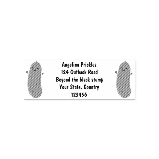 Verfris de gelukkige illustratie van de cartoon pi  zelfinktende stempel (Design)