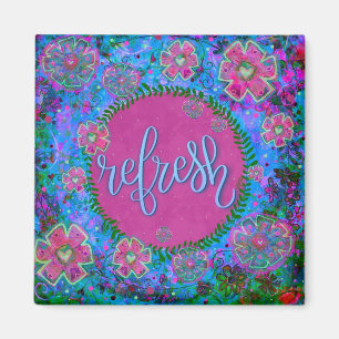Verfris Leuk Inspirerende Floral Inspirivity Magneet
