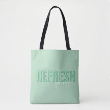 Verfris mijn soul canvas tas mint groen