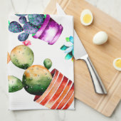 Verfris uw keuken met Desert Charm - Cactus Theedoek (Quarter Fold)