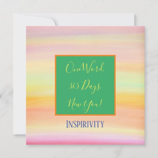  Verfrissen Groen Inspirerend Boho Floral Bedankkaart (Achterkant)