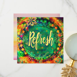  Verfrissen Groen Inspirerend Boho Floral Bedankkaart