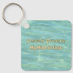 Verfrissend Aqua Ocean Water Ripple Decoratief Sleutelhanger