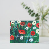 Verfrissend bloemig bloemveldacryl voor haar briefkaart (Staand voorkant)