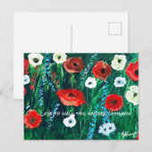 Verfrissend bloemig bloemveldacryl voor haar briefkaart (Voorkant / Achterkant)