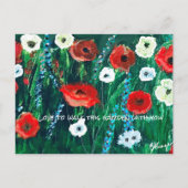 Verfrissend bloemig bloemveldacryl voor haar briefkaart (Voorkant)