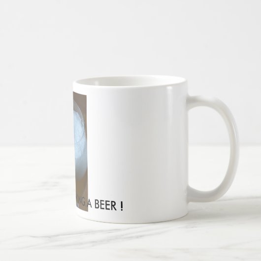 Verfrissend, ik zou een BIER hebben. Koffiemok (Rechts)