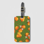Verfrissend patroon van grote Sinaasappels Bagagelabel (Voorkant (verticaal))