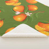 Verfrissend patroon van grote Sinaasappels Sherpa Deken (3/4)