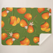 Verfrissend patroon van grote Sinaasappels Sherpa Deken (Voorkant (horizontaal))