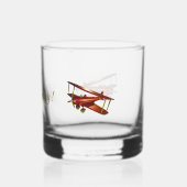 Verfrissend! Rode Biplane Drinkware Set Whisky Glas (Achterkant)
