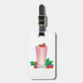 Verfrissende Berry Smoothie Roze Drink Bagagelabel (Voorkant verticaal)