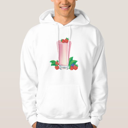 Verfrissende Berry Smoothie Roze Drink Hoodie (Voorkant)