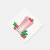 Verfrissende Berry Smoothie Roze Drink Servet (Hoek)