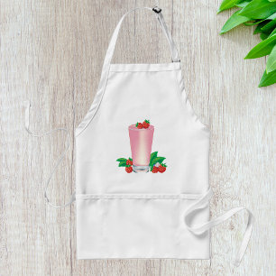 Verfrissende Berry Smoothie Roze Drink Standaard Schort