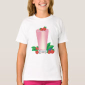 Verfrissende Berry Smoothie Roze Drink T-shirt (Voorkant)