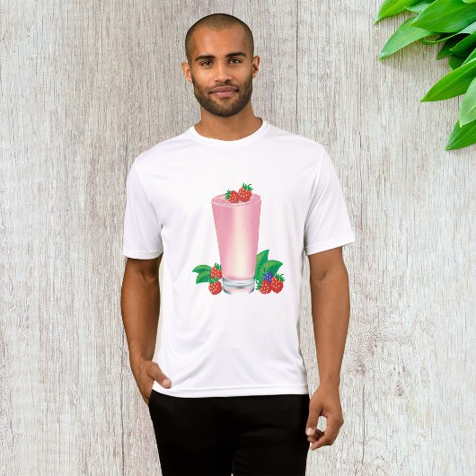 Verfrissende Berry Smoothie Roze Drink T-shirt