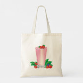 Verfrissende Berry Smoothie Roze Drink Tote Bag (Achterkant)
