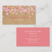 Verfrissende bloesem Elegante moderne rustieke amb Visitekaartje (Voorkant / Achterkant)