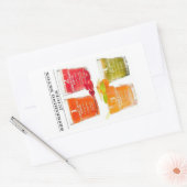 Verfrissende detox sappen rechthoekige sticker (Envelop)