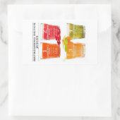 Verfrissende detox sappen rechthoekige sticker (Tas)