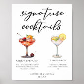 Verfrissende Fruit Signature Cocktails Wedding Men Poster (Voorkant)
