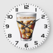 Verfrissende Ice-Cold Soda Drink met Bubbles Grote Klok (Voorkant)