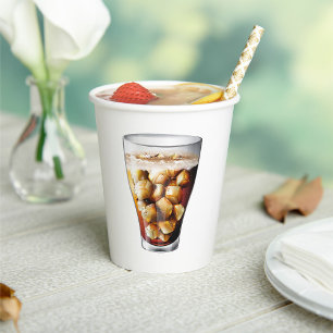 Verfrissende Ice-Cold Soda Drink met Bubbles Papieren Bekers