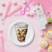 Verfrissende Ice-Cold Soda Drink met Bubbles Papieren Bordje (Feest)