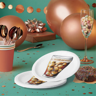 Verfrissende Ice-Cold Soda Drink met Bubbles Papieren Bordje