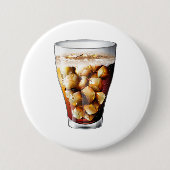 Verfrissende Ice-Cold Soda Drink met Bubbles Ronde Button 7,6 Cm (Voorkant)