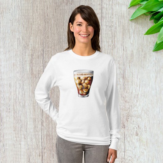 Verfrissende Ice-Cold Soda Drink met Bubbles T-shirt