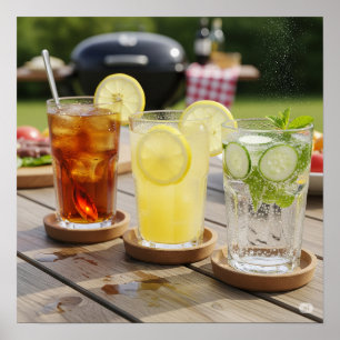 Verfrissende kookdranken poster