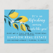 Verfrissende Lemon Realtor Referral Pop-door-Kaart Briefkaart (Voorkant)