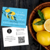 Verfrissende Lemon Realtor Referral Pop-door-Kaart Briefkaart
