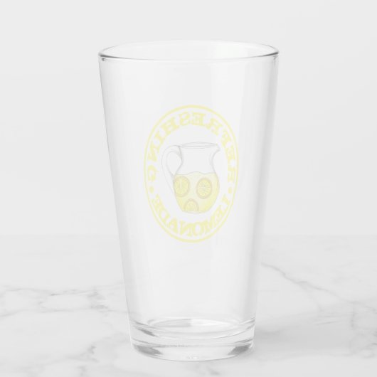 Verfrissende limonade gele lemon Ade Pitcher Glas (Achterkant)