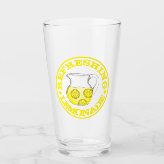 Verfrissende limonade gele lemon Ade Pitcher Glas (Voorkant)