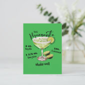 Verfrissende Margarita Cocktail Recept Bar Art Briefkaart (Staand voorkant)
