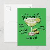 Verfrissende Margarita Cocktail Recept Bar Art Briefkaart (Voorkant / Achterkant)