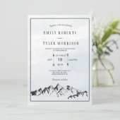 Verfrissende Mountain Woodland Forest bruiloft uit Kaart (Staand voorkant)