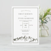 Verfrissende Mountain Woodland Forest bruiloft uit Kaart (Staand voorkant)