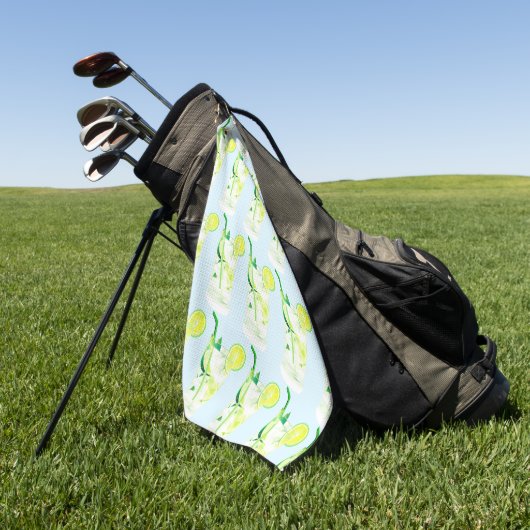 Verfrissende munt citroen limoen spritzer golfhanddoek (Groen)