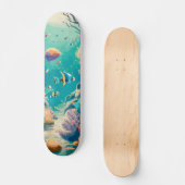 Verfrissende oceaanleven persoonlijk skateboard (Voorkant)