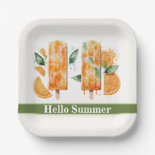 Verfrissende Oranje HALLO Popscles, Papieren Bordje (Voorkant)