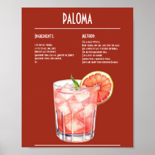Verfrissende Paloma Receptenbalk Poster