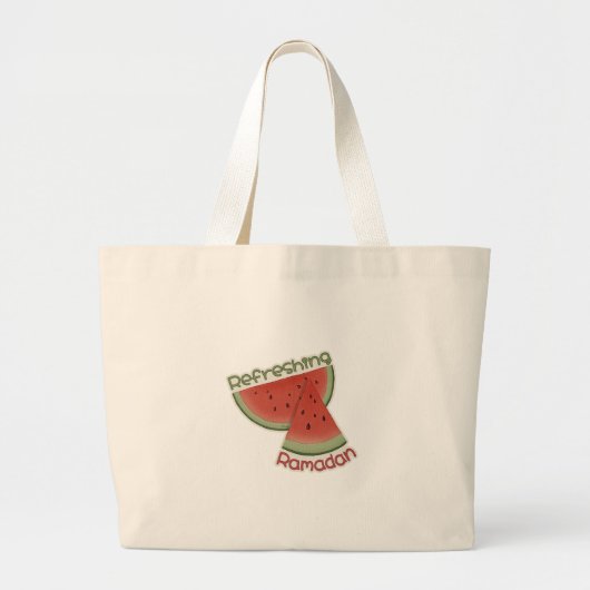 Verfrissende Ramadan Watermeloen Grote Tote Bag (Voorkant)